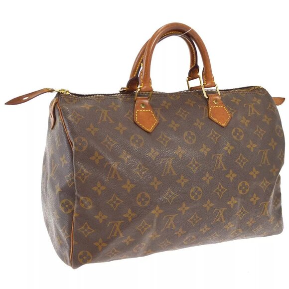 Louis Vuitton Speedy Duffle 35 Brown Canvas Monogram - Picture 1 of 10